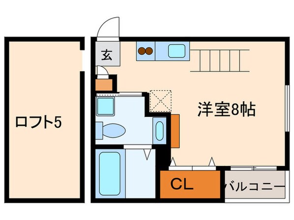 シャンテ下山門の物件間取画像